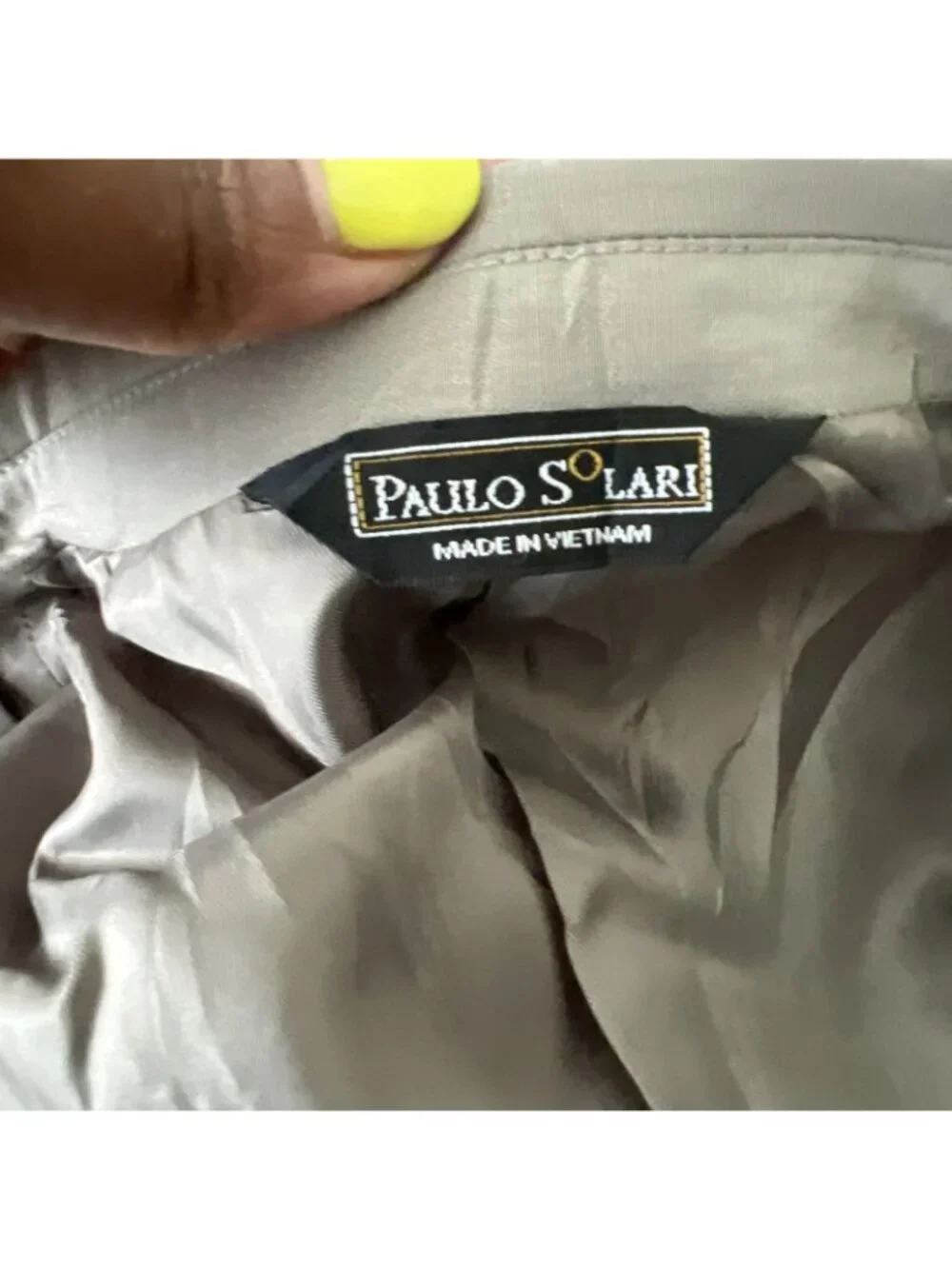 Paulo Solari Wool Blazer Sport Coat Mens 44R Gray Athletic Fit Lined New